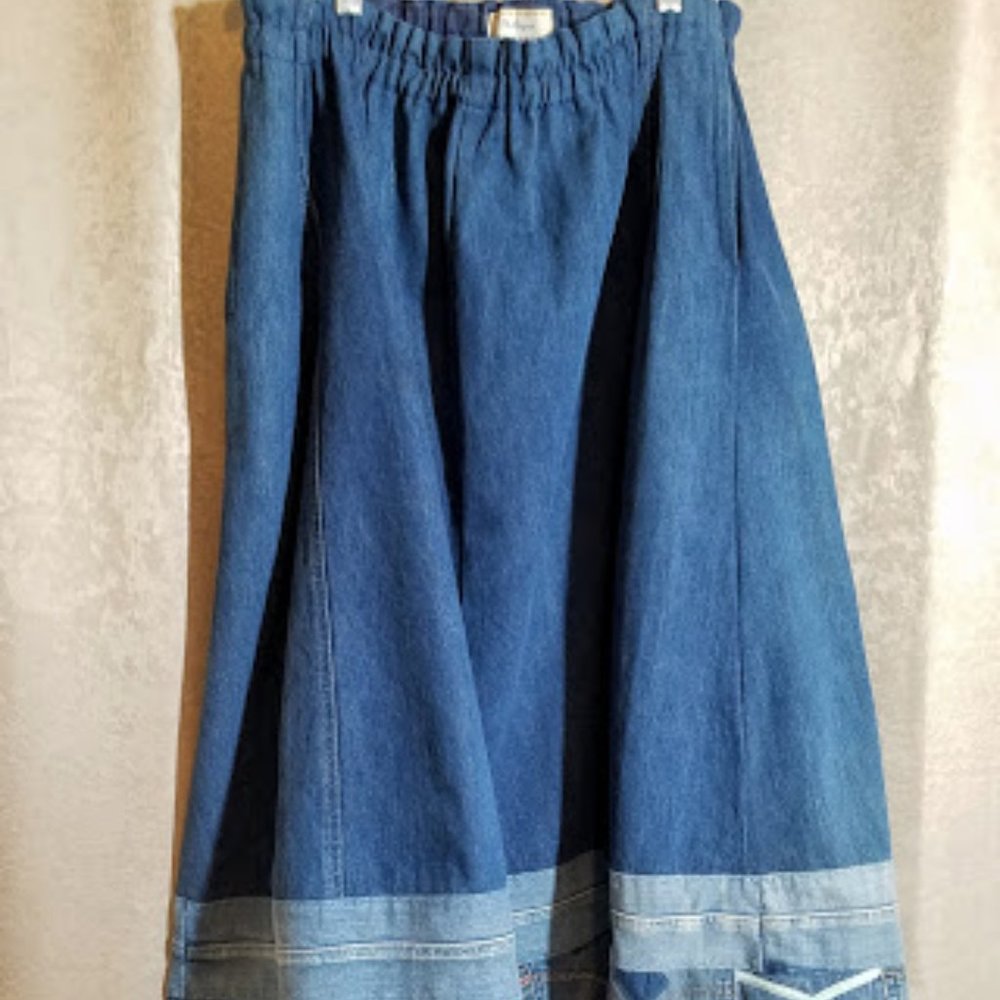 the original denim raggs skirt vintage - Picture 8 of 9